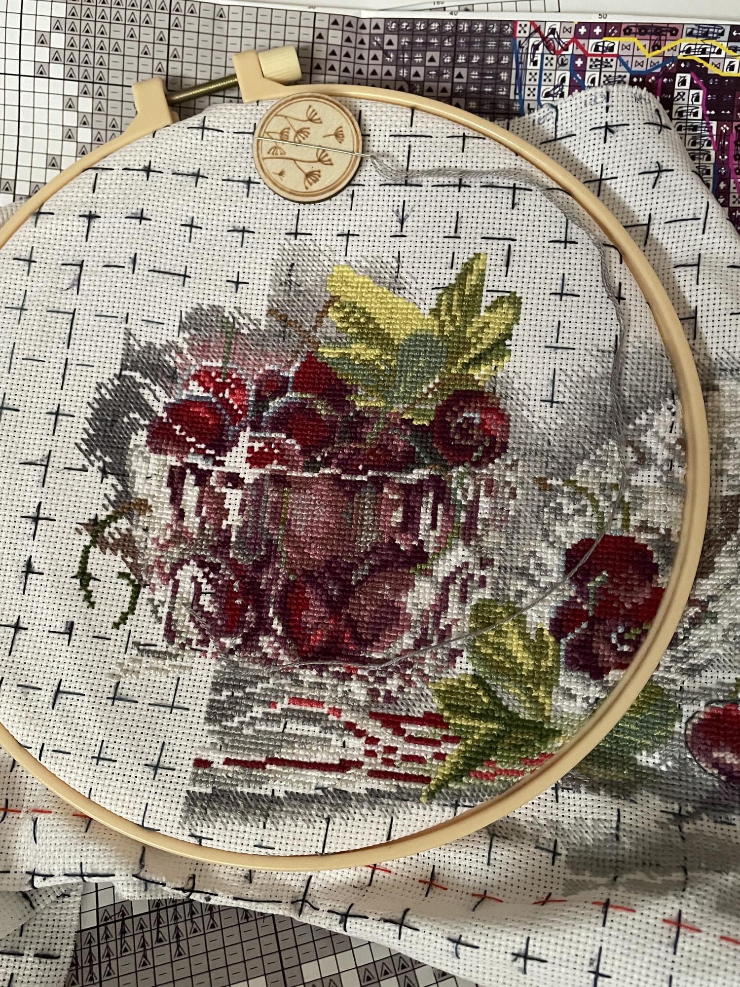 Large framed embroidered sampler on muted paper